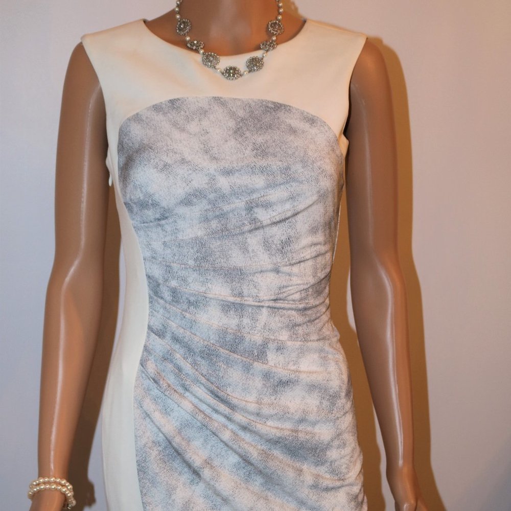 Catherine Malandrino White & Grey Dress